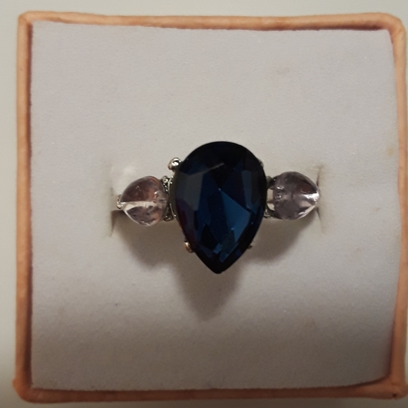 Sapphire and amethyst ring size 7, brand new - Picture 1 of 5